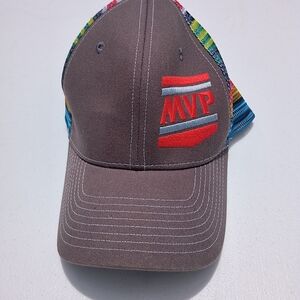 Gray and Multicolor Men's Hat